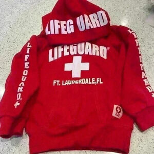 Fort Lauderdale Lifeguard Boys XS Red Hoodie